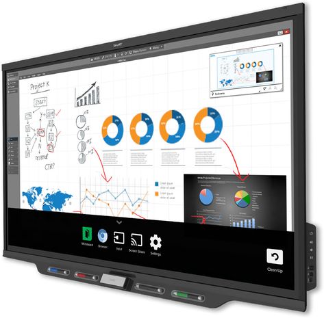 SMART Board Pro series : Interactive digital board for businesses Chb Cabins, Smart Boards, Cozy Workspace, Room Revamp, Clean Workspace, Purple Room, Habit Quotes, Digital Board, Interactive Board