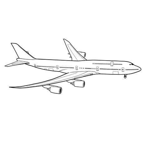 How to Draw Boeing 747-8: Master the Art of Sketching this Iconic Airliner Air Plane Drawing, Airplane Outline, Airplane Sketch, Stop Frame Animation, Boeing 747 8, Plane Drawing, Airplane Coloring Pages, Plane Tattoo, Boeing 787 Dreamliner