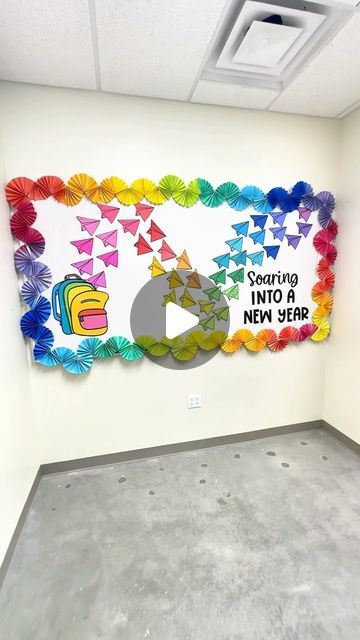 Stephanie Osmundson & Loreal Hemenway on Instagram: "SOAR into a new school year with COLOR 🌈🩷✨ Thanks to @astrobrights and their Spectrum Cardstock Pack we were able to create this stunning Back to School display we know our students will LOVE!!! 

Creating BRIGHT SPOTS in a school is easy when we have such gorgeous and vibrant materials to work with! This bulletin board is the perfect way to welcome students into a new year with a wonderful rainbow display to engage and excite them!

Comment “SOAR” for a link to this Back to School resource 🔗🔗🔗💕

Head to @OfficeDepot for all of your Astrobrights paper needs! Get every color you desire to Colorize Your Classroom and get it quickly and effortlessly!

#ad #colorizeyourclassroom #astrobright #backtoschool #bts #truckerhat #trendalert # Welcoming Board For Preschool, Welcome To Our School, Back To School Display, Rainbow Display, Back To School Displays, Welcome Bulletin Boards, Colorful Bulletin Boards, School Display, Classroom Welcome