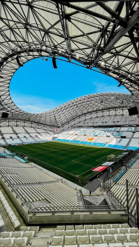 Velodrome Marseille, France Jersey, Stadium Art, Mls Soccer, Soccer Stadium, Sports Stadium, Field Of Dreams, Football Stadiums, World Football