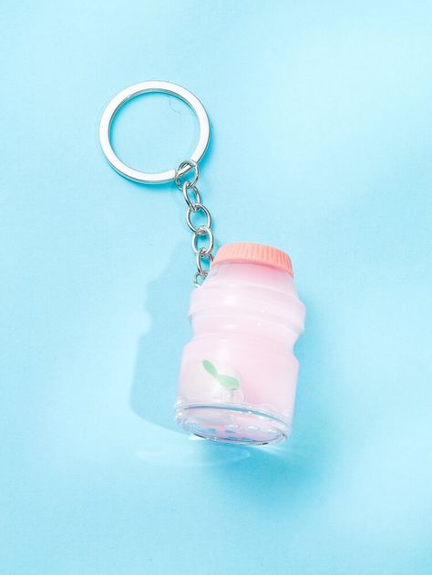 Free Returns ✓ Free Shipping On Orders $49+ ✓. Bottle Charm Keychain- Keychains at SHEIN. Fashion Girly, Inside My Bag, Bottle Charms, Charm Keychain, Makeup Items, Cute Keychain, Current Fashion Trends, Girly Stuff, Outfits Winter