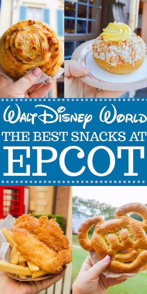 Best Disney World Food, The Best Snacks, Best Snacks, Disney World Vacation Planning, Disney World Food, Epcot Food, Disney Snacks, Disney Dining Plan, Disney Epcot