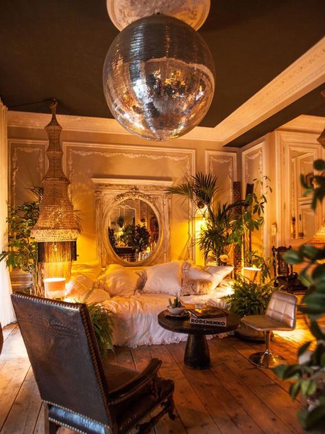 Home / Twitter Mirror Ball, Studio 54, Aesthetic Rooms, Edamame, A Living Room, Room Inspiration Bedroom, Dream Rooms, Pretty House, Dream House Decor