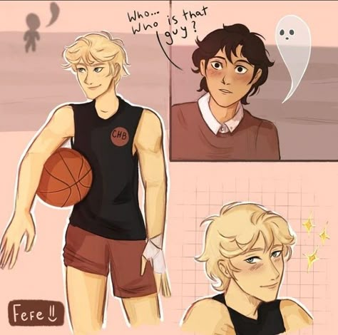 Credit to fefeiry on Insta. Solangelo High School Comic, Solangelo Comic, Percy Jackson Couples, Riordanverse Fanart, Pjo Solangelo, Pjo Books, Percy And Nico, Solangelo Fanart, Percy Jackson Comics