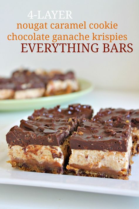 Everything Bars, Caramel Cookie Bars, Chocolate Caramel Cookies, Dessert Bar Recipe, Layered Desserts, Caramel Cookies, Chewy Chocolate Chip, Chewy Chocolate Chip Cookies, Cookie Bar Recipes