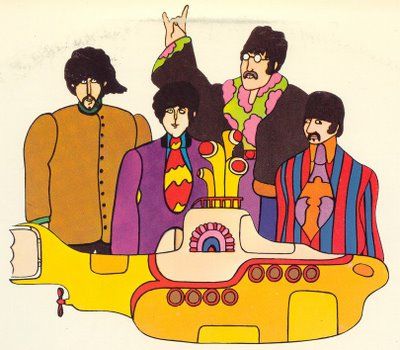 Who can forget Milton Glaser's designs for The Beatles' Yellow Submarine. (Copyright Milton Glaser) Yellow Submarine Movie, Yellow Submarine Art, Heinz Edelmann, Beatles Birthday, Submarine Art, Beatles Party, Muzică Rock, Beatles Cartoon, Beatles Yellow Submarine