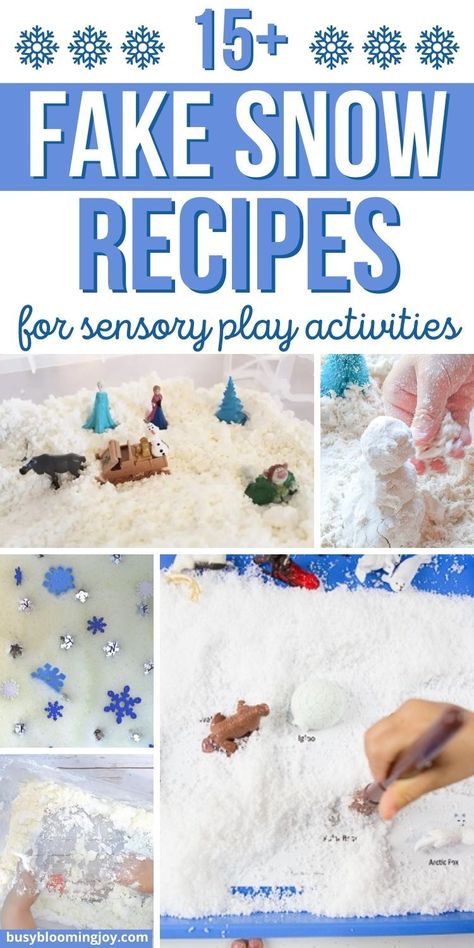 Snow Activity For Preschool, Snow Making For Kids, One Year Old Winter Activities, Taste Safe Fake Snow, Winter Sensory Bin Ideas, Christmas Sensory Activities Preschool, Preschool Christmas Sensory Bin, Diy Snow Machine, Shaving Cream Sensory Bin