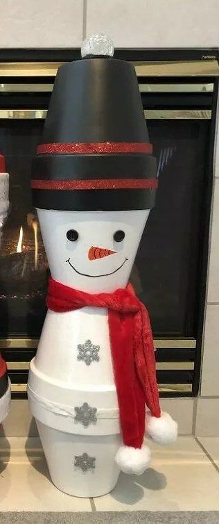 Get your creative juices flowing. Terracotta Snowman Pots, Snowman Clay Pots, Christmas Terra Cotta Pot Ideas, Terracotta Christmas Decor, Clay Pot Christmas Crafts, Bug Spray Recipe, Snowman Diy, Pot Craft, Pot Decor