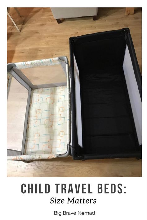 Why Travel Bed Size Matters (Pack n Play, Travel Cot) #familytravel #travelwithbaby #travelwithkids #bigbravenomad Best Pack N Play, Auntie Things, Toddler Travel Bed, Travel Bed, Pack N Play, Travel Crib, Gentle Baby, Pack And Play, Travel Cot