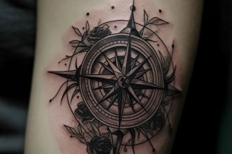 Compass tattoos are a classic design that holds a lot of meaning. Here’s what to consider before getting your compass tattoo and how HUSH can help. Compass Cover Up Tattoo Design, Cover Up Tattoo Design, Compass Tattoos, Painless Tattoo, Tattoo Session, No Regrets Tattoo, Is It Spring Yet, Mastectomy Tattoo, Compass Tattoo Design