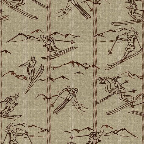 Ski Wallpaper, Ski Lodge Style, Ski Vintage, Ski House, Ski Chalet, Mind The Gap, Lodge Style, Cabin Style, Modern Wallpaper