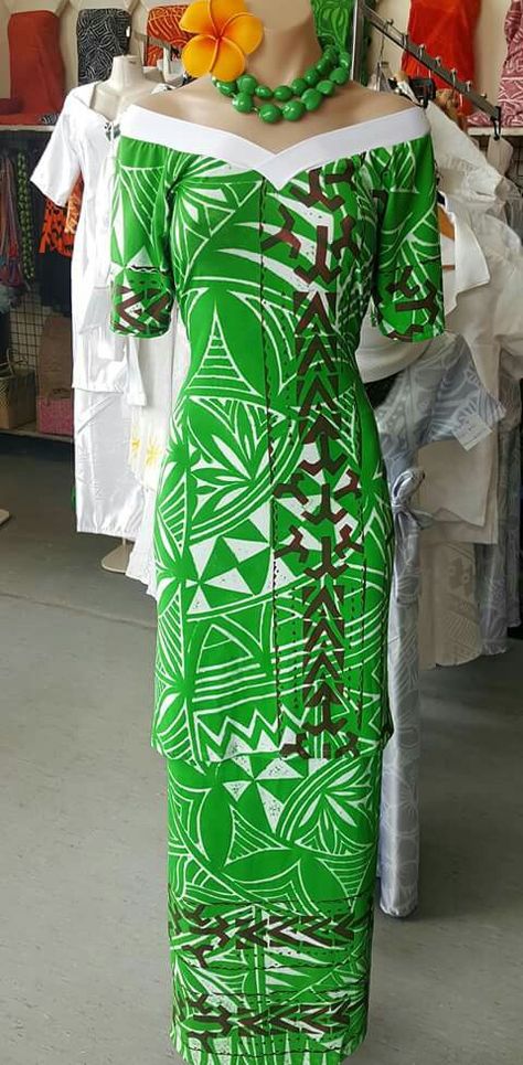 Tongan Dress Patterns, Puletasi Designs Ideas, Samoan Dress Design Style, Samoan Puletasi Design Style, Samoan Dress Design, Puletaha Designs, Puletasi Styles Samoa, Pacific Island Dress Patterns, Fijian Clothing