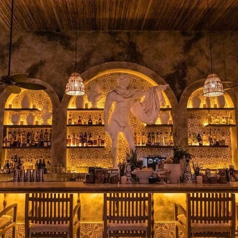 Tuscan Bar Ideas, Colonial Bar Design, Mediterranean Bar Design, Alchemy Restaurant, Mediterranean Restaurant Design, Spanish Bar, Bar Lounge Design, Restaurant Bar Design, Spanish Restaurant