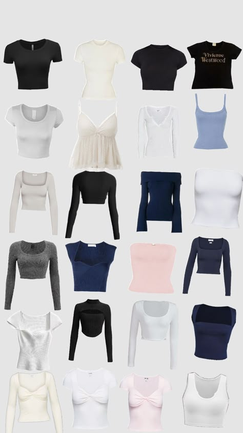 some tops I want really bad #tops #top #fasion #clothes Clothes Shuffles, Stylish Outfits Casual, Outfit Inspo Casual, Trendy Outfits For Teens, Cute Preppy Outfits, Stockholm Fashion, Simple Trendy Outfits, Cute Everyday Outfits, Really Cute Outfits