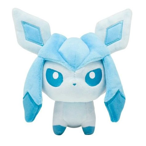 Glaceon Plush, Pokemon Shop, Pokemon Plushies, Pokemon Journeys, Pokemon Merchandise, Pokemon Dolls, Doll Japan, Pokemon Eeveelutions, Ash Pokemon