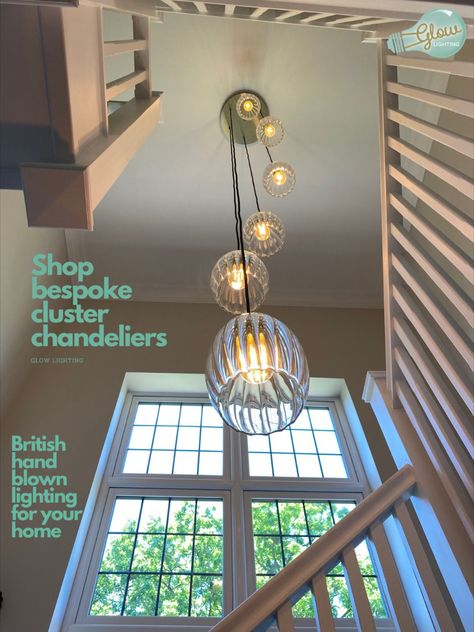 Stairwell Feature Light, Vintage Stairwell Lighting, Large Hallway Lighting, Hanging Light Over Staircase, Light At Bottom Of Stairs, Pendant Lighting Over Stairs, Stairs Pendant Light, Staircase Lighting Uk, Statement Hallway Lighting