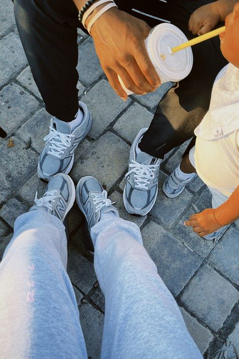 Matching Shoes For Couples New Balance, New Balance Shoes 990 V5, New Balance Couple Shoes, Matching New Balance Couple, New Balance Outfit 990, 990v5 Outfit, New Balance Shoes 990, Family Matching Shoes, Outfits With New Balance Shoes