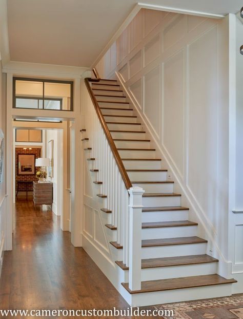 Traditional Railing, Victorian Entry, Staircase Paneling, Wainscoting Staircase, Transitional Staircase, Traditional Staircase, Contemporary Staircase, Interior Staircase, Railing Ideas