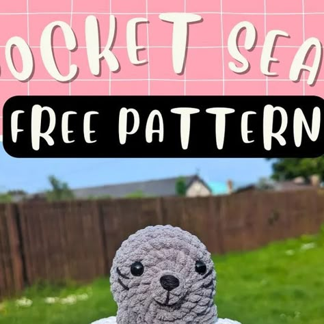 Beatriz 🌷 on Instagram: "🦭Pocket Seal free pattern🦭

SURPRISE!! As promised, this pattern comes with a surprise... is completely free!😜 This means we all need to fill Instagram with an army of seals😂💝

Please, don't sell or distribute this pattern. Of course, you are more than welcome to sell the finished product but please, credit me as the creator of the pattern.

I would absolutely love to see your final results so please tag me on your posts and I will share them all!!!🦭🩷

This wouldn't have been possible without my talented testers!!!!
💐 @meownahmade
💐 @citrinecrochet
💐 @crochet_by_mic 
💐 @beeecrochet 
💐 @knitworkz 
You can find their seals on the last two pages of the pattern, how TALENTED!!!🩷

As always, please do not hesitate to contact me if you need any help or if y Surprise Crochet Pattern, Seal Crochet Pattern Free, Crochet Seal Pattern Free, Kawaii Seal, Crochet Seal, Crochet Stuffies, Crocheting Patterns, Crochet Goodies, Fun Crochet Projects