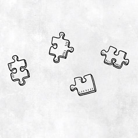 Five Matching Tattoos, 4 Puzzle Piece Tattoo, Three Puzzle Piece Tattoo, Tiny Trio Tattoos, Matching Tattoos For Family Of 4, Group Tattoos For 4, Teamwork Tattoo, Tattoos For Four, Puzzle Pieces Tattoo