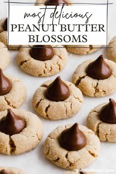 Best Peanut Butter Blossoms, Peanut Butter Blossoms Cookies, Coated Peanut, Kiss Cookie Recipe, Peanut Butter Blossoms Recipe, Chocolate Kiss Cookies, Peanut Butter Blossom, Peanut Butter Kiss, Peanut Butter Kiss Cookies