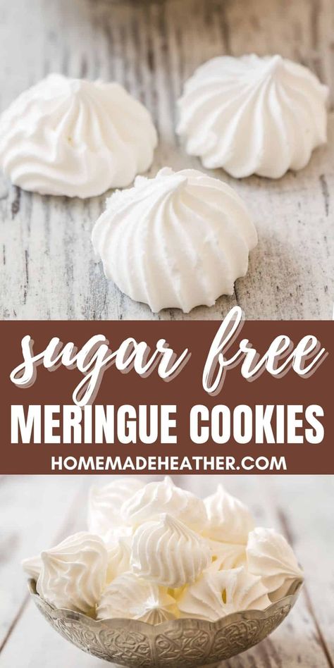 Healthy Meringue Cookies, Low Cal Meringue Cookies, Keto Meringue Recipe, Healthy Keto Cookies, Carnivore Meringue, Sugar Free Divinity Recipe, Keto Merengue, Low Calorie Meringue Cookies, Gluten And Sugar Free Cookies