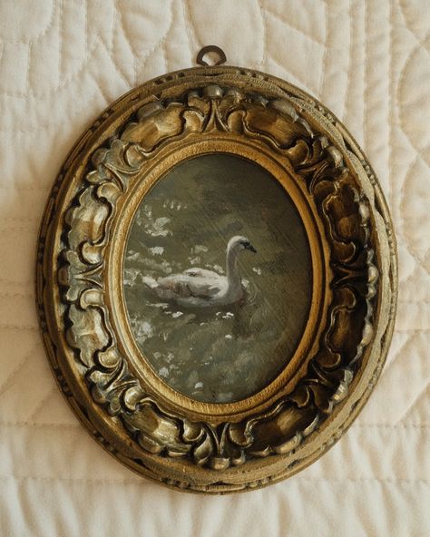 luv a good pairing 🦢🤍 *will not be for sale these are commissions* #antiques #moodyartwork #gessoframe #canadian #vintageframes#landscape #moodyart #vintageoilpainting #framedart #antiqueframes #walldecor #frenchinspired #traditionalart Vintage Frame Aesthetic, Goth Dining Room, Moody Artwork, Dream Flat, Freeze Frame, Victorian Paintings, Antique Painting, Moody Art, Apartment Makeover