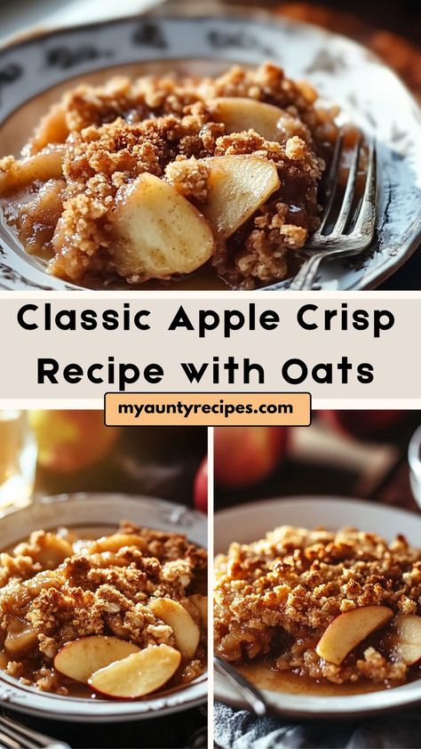 Discover a Classic Apple Crisp Recipe with Oats for a delicious and comforting dessert. The perfect combination of tender apples, cinnamon, and a crunchy oat topping makes this a family favorite. It’s quick to whip up and ideal for fall gatherings or simply enjoying with a warm beverage. Top with vanilla ice cream for a delightful treat! Apple Crumble Baked Oats, Apple Crisp Pie Recipe, Baked Apple Topping, Apple Crisp Recipe With Oats, Recipe With Oats, Delicious Apple Crisp, Apple Crisp No Oats, Microwave Apples, Crisp Recipes