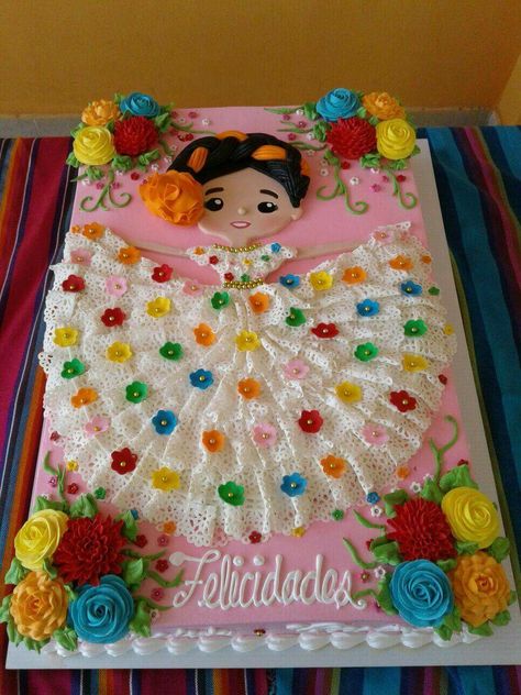 Mexican Party Cupcake Ideas, Simple Mexican Theme Cake, Mexican Images, Baby Shower Dress For Mom, Desserts Birthday, Dress For Mom, Mexican Cake, Buffet Dessert, Mexican Birthday Parties