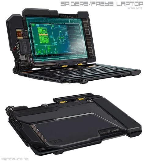 Sci Fi Computer, Gadget Tecnologici, Sci Fi Props, Laptop Design, New Technology Gadgets, Urban Survival, Medical Kit, Future Tech, Work Gear