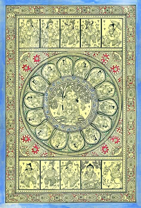 Vishnu Dashavatar Art, Kalamkari Painting, Indian Art Gallery, Pichwai Paintings, Vedic Art, Indian Painting, Ancient Designs, Indian Folk Art, Madhubani Painting