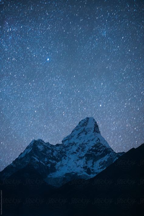 Stars Above Ama Dablam | Stocksy United Ama Dablam, Nepal Travel, Stars At Night, Travel Images, The Grove, Us Images, Nepal, The Mountain, Astronomy