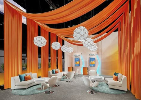 Exhibition Lounge Design, Exhibition Display Design Creative, Fabric Exhibition Design, Trade Show Booth Design Inspiration, Exhibit Design Ideas, Tradeshow Design, Fabric Exhibition, Exhibit Design Inspiration, Creative Booths