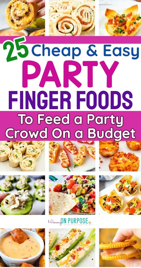 Cheap Party Food Ideas, Cheap Finger Foods, Inexpensive Appetizers, Snacks For A Crowd, Inexpensive Snacks, Finger Foods Easy Party, Cheap Party Food, Cheap Appetizers, Kid Friendly Appetizers