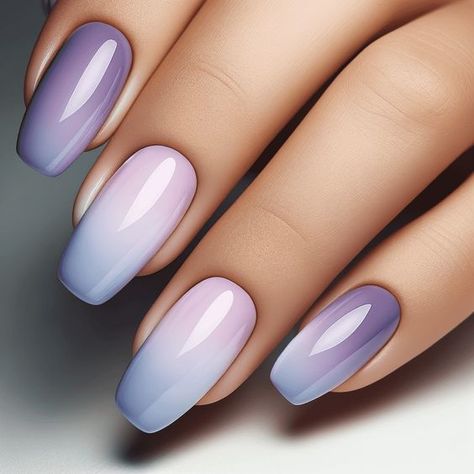 91 Nail Ideas Created with AI | artAIstry Lilac Ombre Nails, Red Valentine Nails, Purple Ombre Nails, Beachy Nails, Lilac Nails, Red Valentine, Pink Manicure, Romantic Nails, Valentine Nails