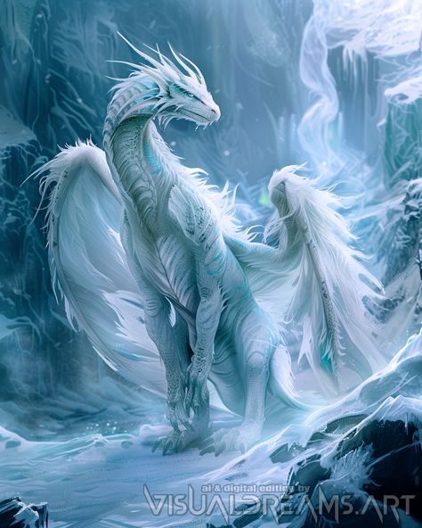 Ice dragon Fantasy Ice Dragon, Ice Dragon Fantasy Art, Frost Dragon Art, Ice Creatures Fantasy Art, Ice Dragon Concept Art, Fantasy Ice Creatures, Ice Dragon Aesthetic, Ice Dragon Game Of Thrones, Ice Dragon Art