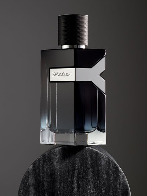 Yves Saint Laurent for Men - Fragrance & Cologne shot in studio in New York City. Cosmetics For Men, Aesthetic Perfume Bottles, Ysl Cologne, Fragrance Bottle Design, Yves Saint Laurent Perfume, Fragrances Perfume Men, Perfume Yves Saint Laurent, Ysl Y, Fragrance Men