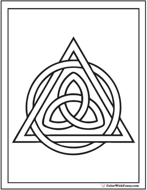 Celtic Knot Coloring Pages, Triangle Coloring Page, Celtic Coloring Pages, Triune God, Trinity Symbol, Celtic Coloring, Celtic Triangle, Celtic Quilt, Scottish Celtic