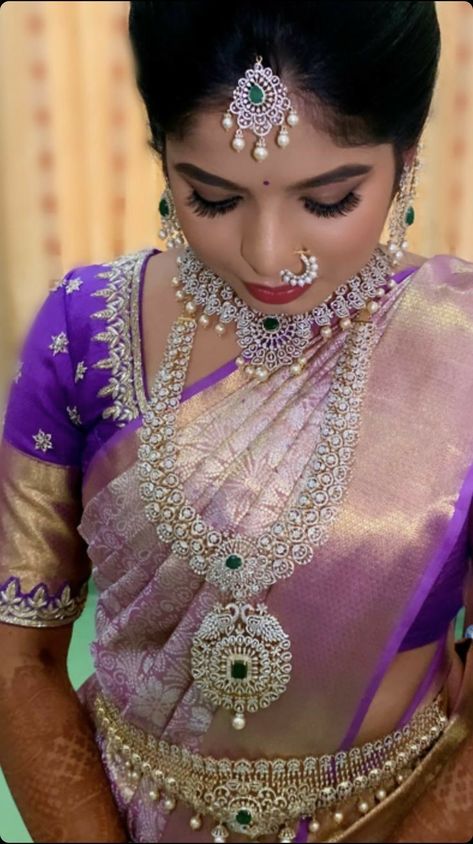 Bridal Jewellry, Latest Bridal Blouse Designs, Bridal Sarees South Indian, Indian Bridal Sarees, Wedding Saree Blouse Designs, Latest Model Blouse Designs, Sari Blouse Designs, Half Saree Designs, Simple Blouse Designs