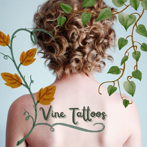 Learn about vine tattoo designs, meanings, and ideas, and see lots of photos for inspiration. Crawling Vine Tattoo, Grape Vine Tattoo, Vines Tattoo Design, Vine Foot Tattoos, Vine Tattoo Ideas, Vines Tattoo, Flower Vine Tattoos, Tattoo On Neck, Ivy Tattoo