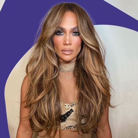 Brown And Gold Hair Highlights, Jlo Hair Color Caramel Balayage, Jennifer Lopez Hair Color Balayage, Jennifer Lopez Hair Styles, Jlo Hair Colors, Jennifer Lopez Hair Color, Jlo Hair, Jlo Style, Jennifer Lopez Hair