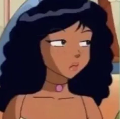 Alex Totally Spies, Curly Hair Pfp, Hair Pfp, Pfp Cartoon, Cartoon Pfp, Black Curly, Totally Spies, Black Curly Hair, Girl Cartoon