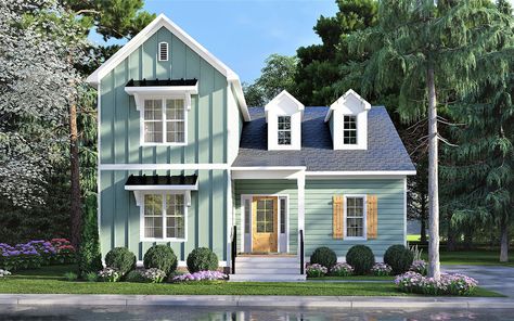 3 Beds, 2 Baths, 2 Stories, 0 Car Garage, 2131 Sq Ft, Cape Cod House Plan. Board Batten Exterior, Cape Cod Plans, Light Blue Houses, Cape Cod House Exterior, Cape Cod House Plans, Board And Batten Exterior, Sun Deck, Board Batten, Den Office