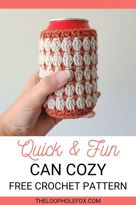 Crochet Beer Cozy, Crochet Can Cozy, Koozie Pattern, Crochet Koozie, Cozy Hobbies, Crochet Beer, Cup Cozy Crochet Pattern, Beer Cozy, Can Cozy