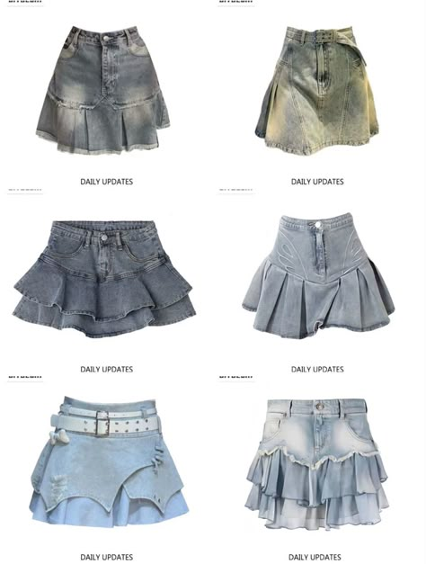 Jean Skirt Outfit, Aesthetic Skirt, Clothes Tips, Jean Skirt Outfits, Diy Skirt, Makeup Style, Layering Outfits, Skirt Outfit, Fashion Books