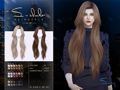 Sims Cc Hair, Sims 4 Hairstyles, 4 Hairstyles, California Hair, Cc Mods, Pelo Sims, Extremely Long Hair, The Sims 4 Packs, Sims 4 Game Mods