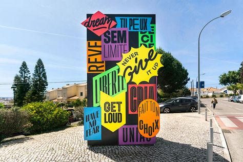 Awesome Lettering Creations by João Varela | Daily design inspiration for creatives | Inspiration Grid Typographic Mural, Typography Mural, Paint Plywood, Calligraphy Course, Art Intervention, Best Shopify Themes, Typography Calligraphy, Spray Paint Cans, Sign Painting