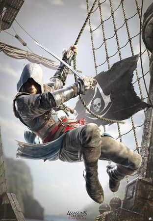 Black Flag Poster, Assassin's Creed Black Flag, Assassin's Creed Black, Edward Kenway, Assassins Creed Black Flag, Assassin Creed, Black Flag, Pirate Ship, Assassins Creed