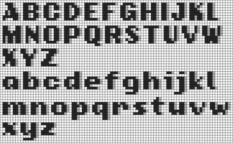 Alpha pattern #136092 | BraceletBook Alpha Letter, Stitch Letters, Macrame Tapestry, Font Alphabet, Cross Stitch Letters, Bracelets Diy, Friendship Bracelets Diy, Lower Case, Fuse Beads