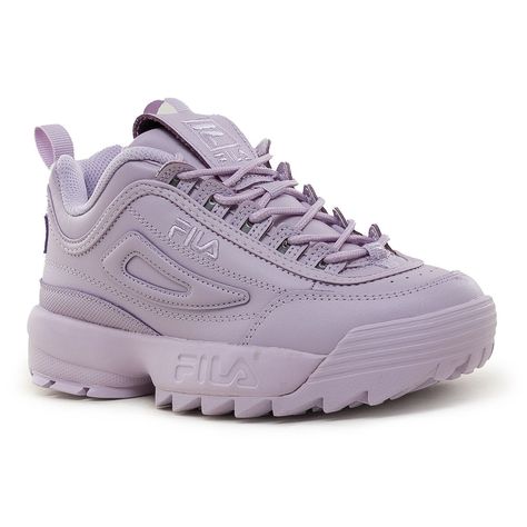 Los años 90 están de vuelta y fila te lookea en cada paso. las clásicas disruptor ahora vienen en colores pastel. calzado chunky, con una suela gruesa de eva inyectada. logo fila bordado en el lateral, el talon y la lengueta. Rubber Shoes, Pastel, Purple, Quick Saves, Color